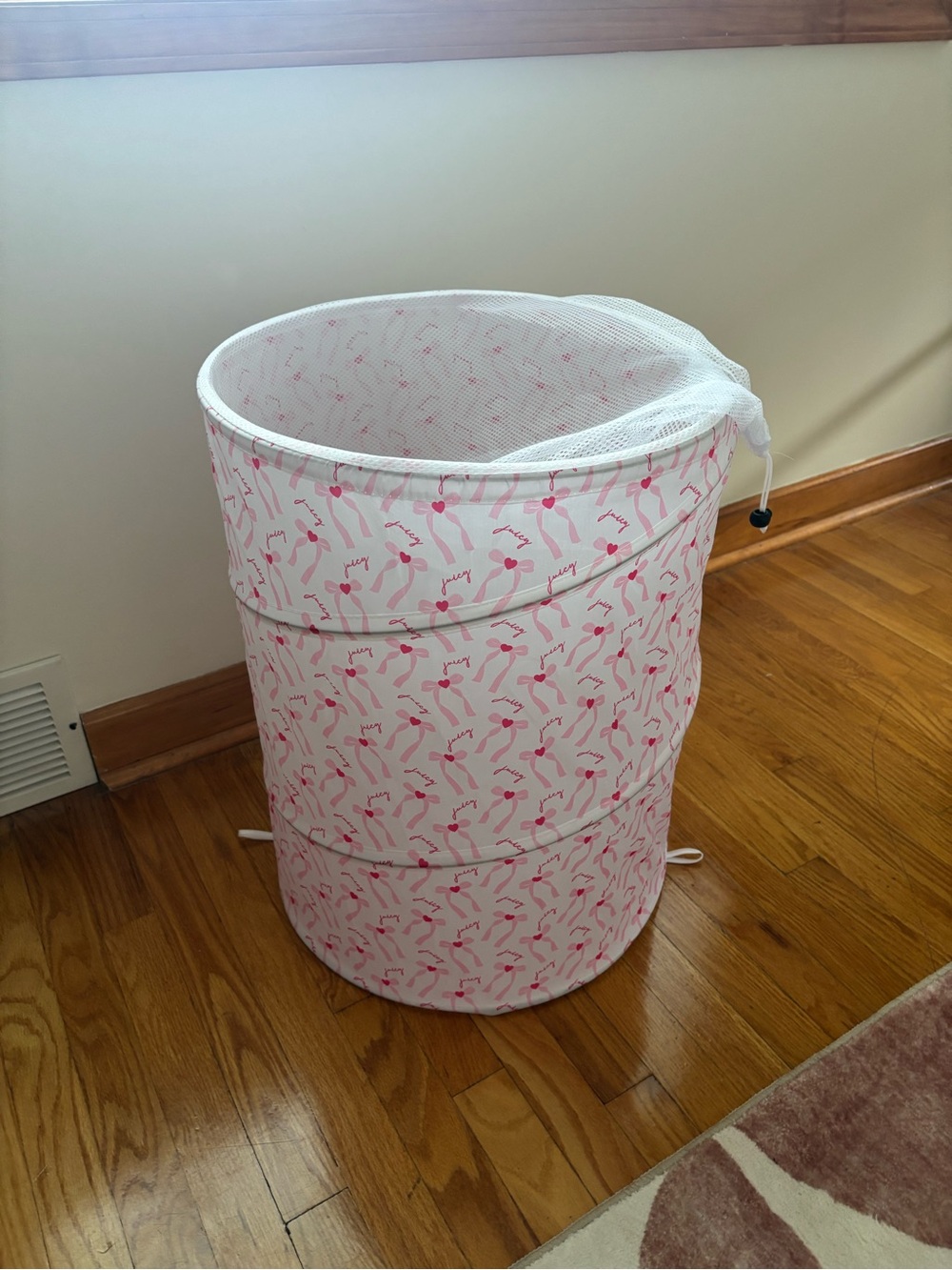Juicy Couture Pink Bow 🎀 Printed Pop-Up Laundry Hamper